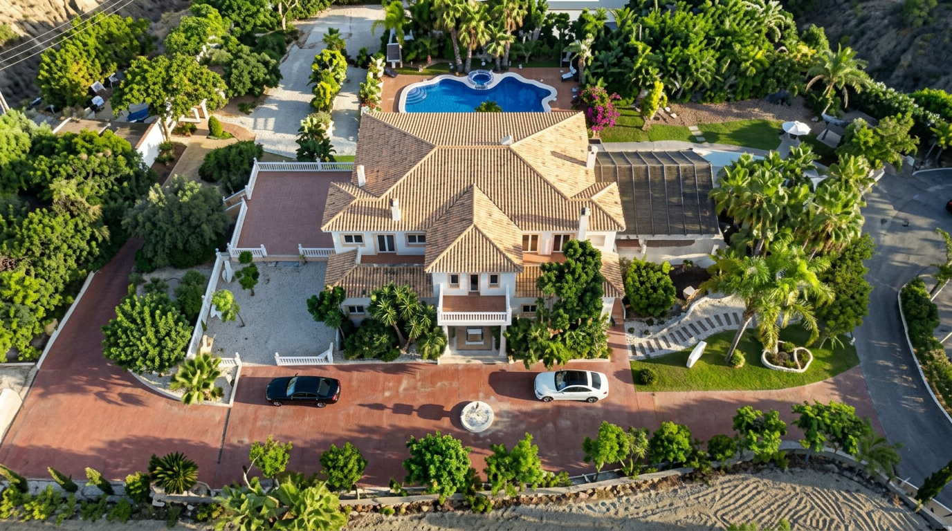 Vista aérea del Hotel Boutique La Plantación en Finestrat